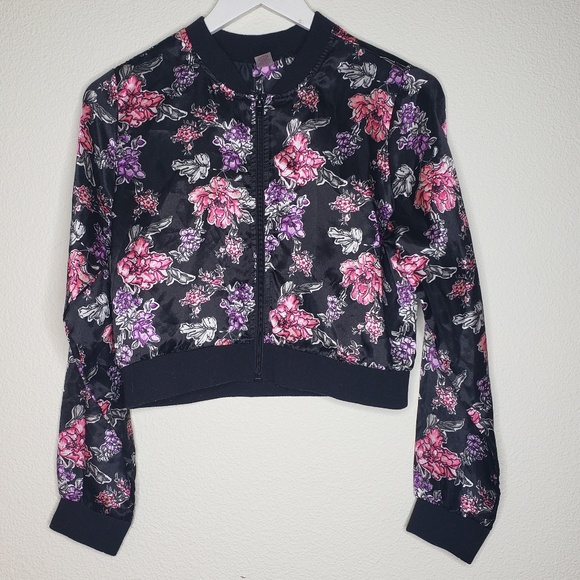 Justice Other - Justice Floral Satin Bomber Jacket Justice Other - Justice Floral Satin Bomber Jacket